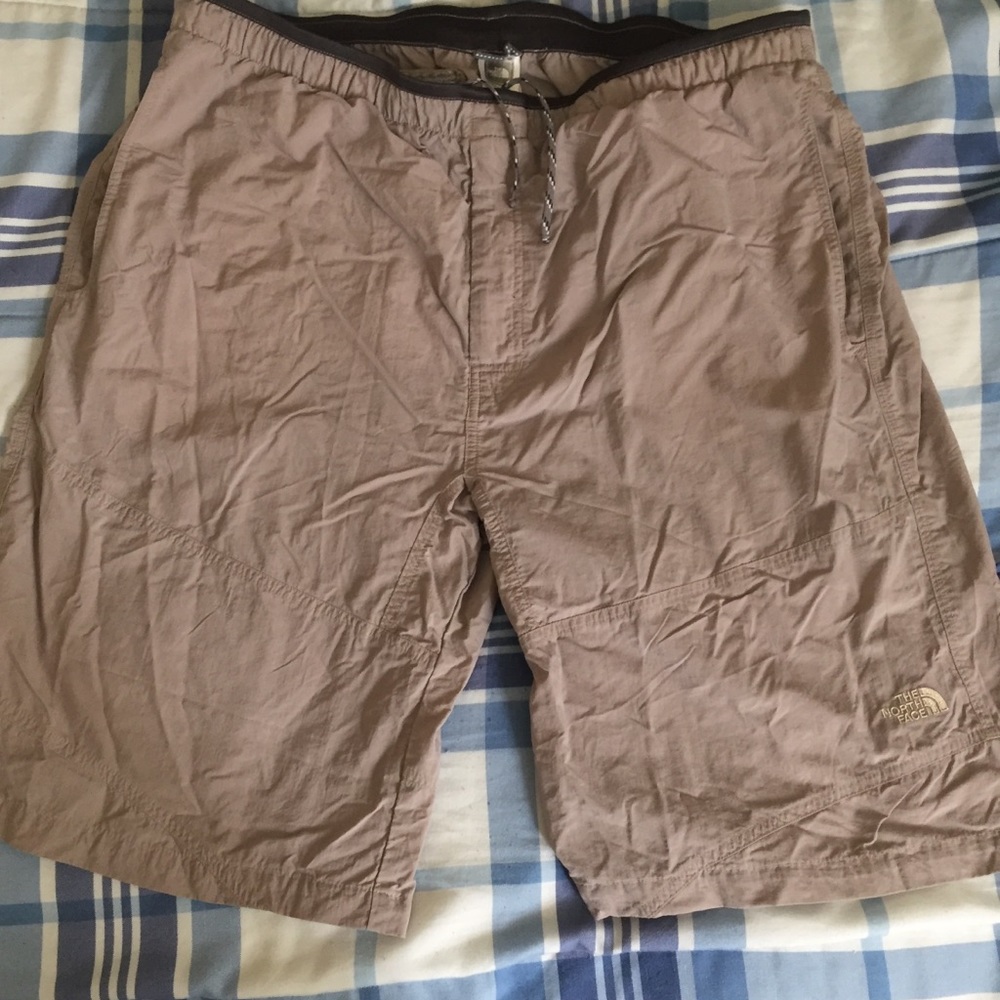 North Face Men’s light brown swim shorts